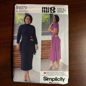 Simplicity Mimi G Pattern S9370 H5 for Misses' Knit Dress